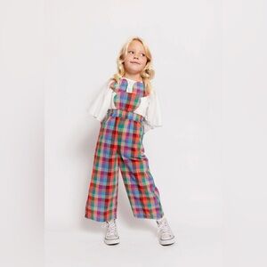 Colorful Plaid Mouse Overalls